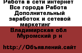 Работа в сети интернет - Все города Работа » Дополнительный заработок и сетевой маркетинг   . Владимирская обл.,Муромский р-н